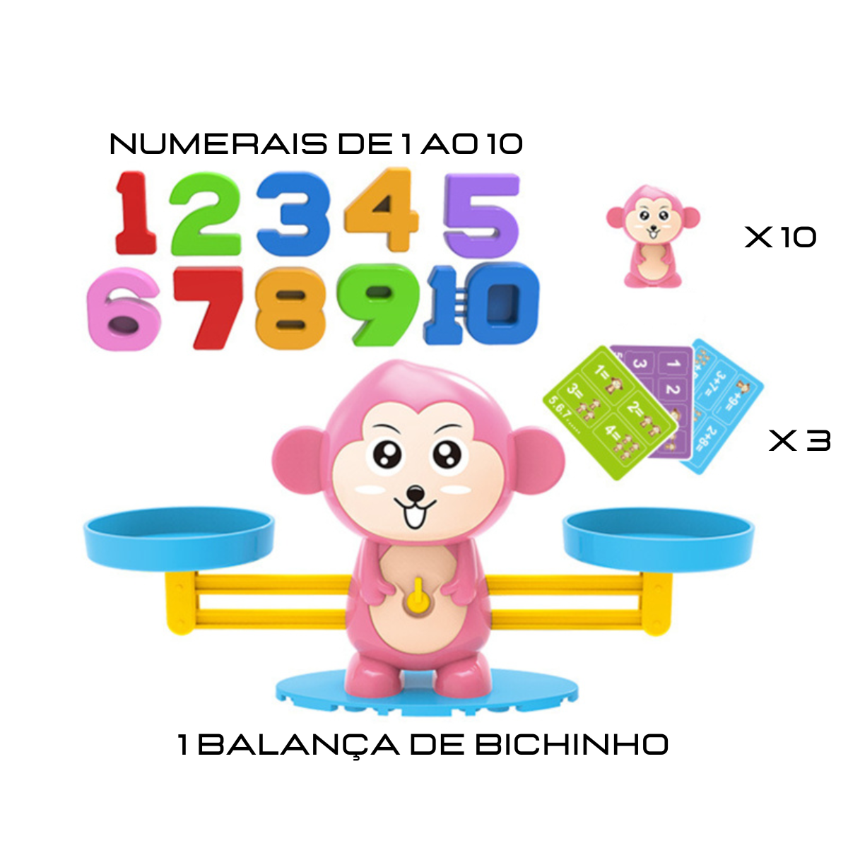 Jogo matemático educativo brinquedo robô equilibrista mini